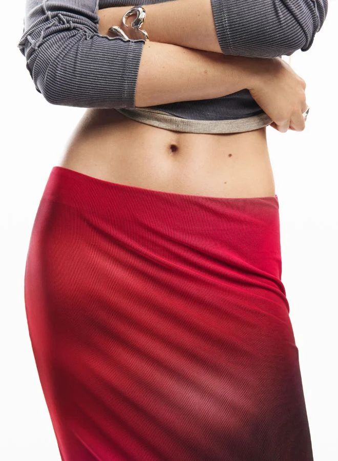 Desigual Red Midi Tulle Skirt for Women | Best Price UAE